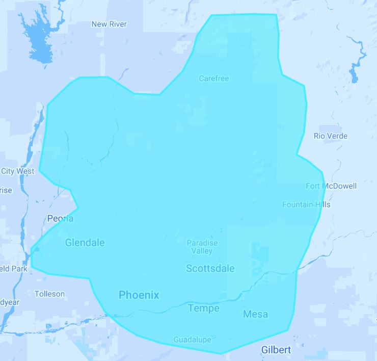 Phoenix wireless Internet service coverage map